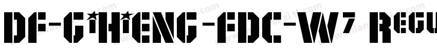 DF-GiHiENG-FDC-W7 Regular字体转换